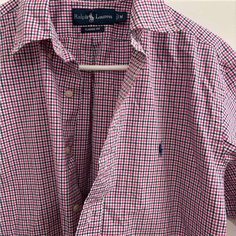 Ralph Lauren Men's Casual Checkered Shirt - Red, Blue, and White